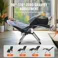 thumbnail image 4 of KFFKFF Gravity-Defying Chair, 26 inch Recliner for Both Indoor & Outdoor Use, Flexible Anti-Gravity Chair with Comfort Cushion, Supportive Headrest, Footrest, and Beverage Holder, 4 of 9