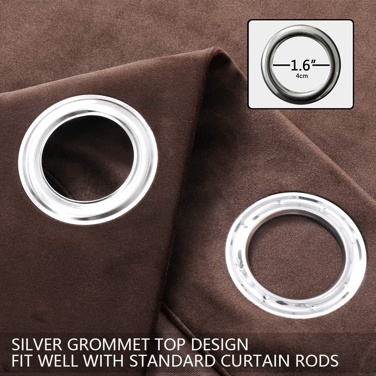 Velvet Curtains 84 inches Long Soft Velvet Curtains Grommet Velvet Thermal Insulated Curtains Window Treatment for Bedroom Light Filtering Velvet Curtains Set of 2 Panels