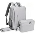 thumbnail image 1 of Tignapoo Cwatcun L5 Sac à Dos Appareil Photo Reflex Numérique Gris Clair Imperméable avec Design Antichoc, Grande Capacité pour Appareil Photo, Ordinateur Portable, Trépied et Accessoires, Sac à Bandoulière de Voyage, 1 of 7