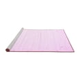 thumbnail image 2 of Ahgly Company Machine Washable Indoor Square Solid Pink Modern Area Rugs, 5' Square, 2 of 4