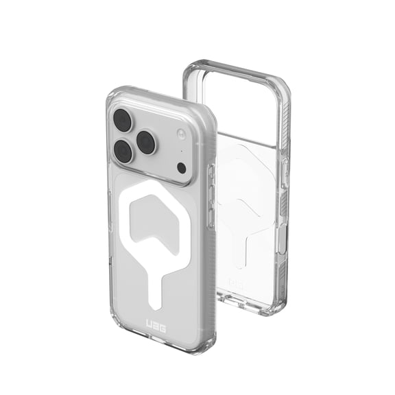 UAG Plyo Case for iPhone 18 Pro/iPhone 17 Pro, Ice/White, Camera Control Cover Button, MagSafe Compatible, Anti-Yellowing, Translucent Clear, Air-Soft Corners, 16ft Drop Protection