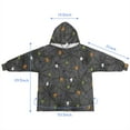 thumbnail image 7 of Halloween Colorful Spider Web Pattern Blanket Hoodies for Kids 6-13YR Oversize Wearable Blanket Hoodies for Boys Girls Teens, 7 of 7