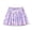 Purple, variant on Girls Summer Skirt Colorful Pleated Rainbow Print Casual Tutu For Toddler Kids