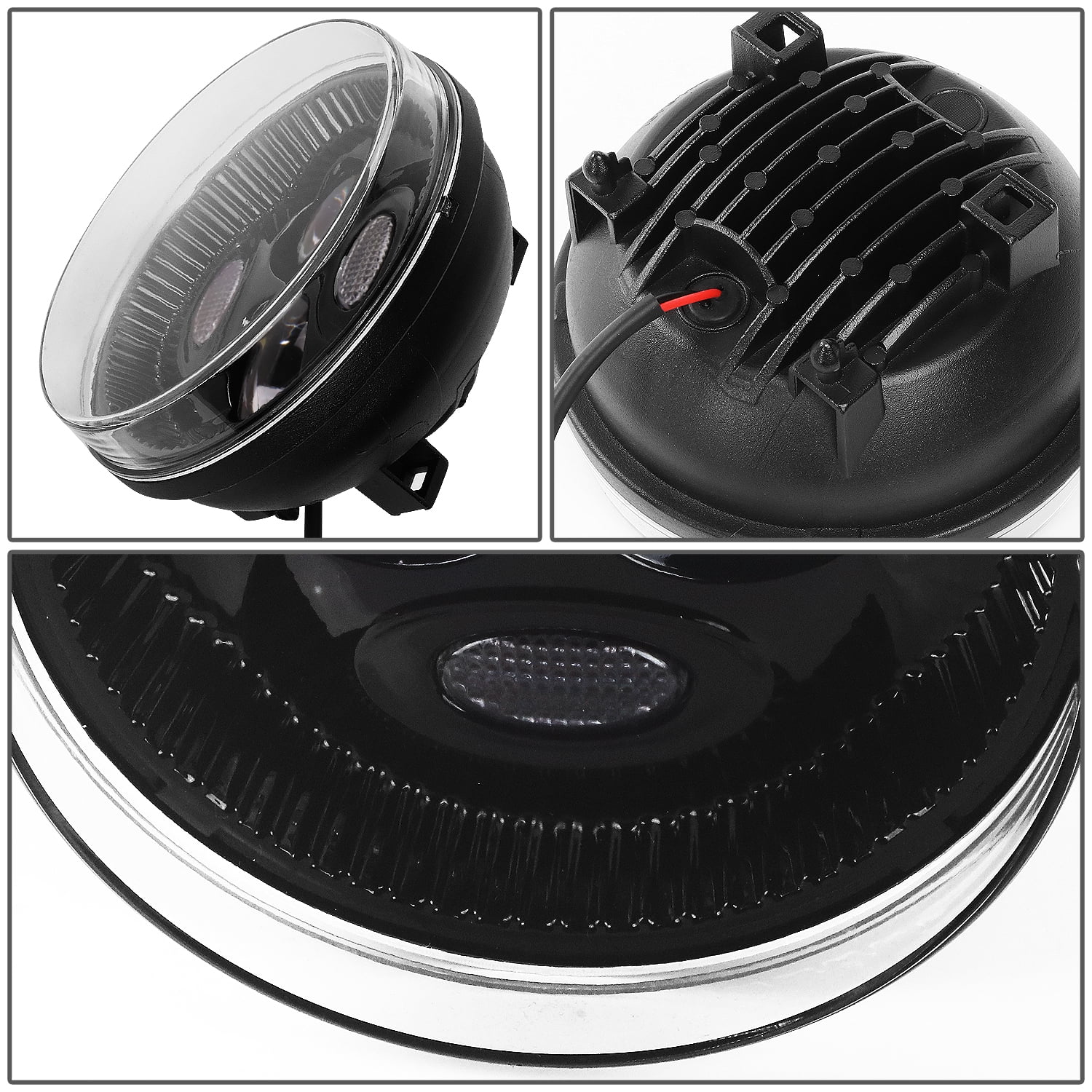For 2007 to 2014 Sierra 1500 2500HD 3500HD Pair of Clear Lens Full LED Lighting Driving Fog Lights Lamps with Switch 11 12 13