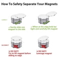 thumbnail image 3 of FINDMAG Disc Magnets, Magnets with Double-Sided Adhesive for DIY, Fridge,Scientific, 1.26'' D x 1/8'' H - Pack of 8, 3 of 6