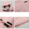 thumbnail image 5 of Generic Boys and Girls Children's Ski Suits Girls Outdoor Thick Windproof Boys Baby Big Children Ski Clothes Equipment Suit Colorblock Snow Pants and Jacket Snowsuit Ski Suit(120,Pink), 5 of 8