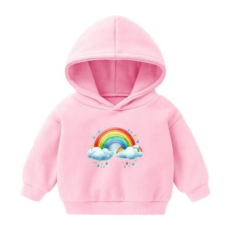 

Ganfancp Cotton-Blend Kids Long Sleeve T-Shirt with Stylish Print - Unisex Hooded Top for Boys & Girls Sizes 1-8 Years - Comfort Fabric Clearance