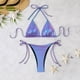 thumbnail image 5 of Trajes de Baño de Bikini de Mujer con Cuello en V Impresión Push-Up Pad Set de Trajes de Baño, Nylon para la Piscina de Playa Y las Vacaciones de Verano, Cobertura Sexy, 5 of 9