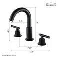thumbnail image 3 of Boyel Living 8 in Bathroom Sink Faucet,3 Hole Widespread 2-Handle Mid-Arc Bath Faucet Basin Faucet with Valve and cUPC Water Supply Lines in Matte Black, 3 of 10