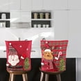 thumbnail image 6 of Christmas Chair Covers Checked Snowman Santa Claus Chair Cover Linen Case Christmas Festival Household Kitchen Restaurant Decoration, 6 of 9