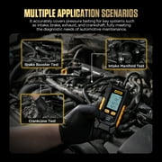 AUTOOL PT503 Mini Differential Pressure Gauge, High-Precision Digital Manometer- 6 Switchable Units Multiple Adapters for Intake Brake Exhaust Crankshaft Pressure Testing