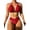 Big Red, variant on Women Two Piece Bathing Suits Push Up Bikini Set Halter Swimsuit Vintage Swimwear Khaki L