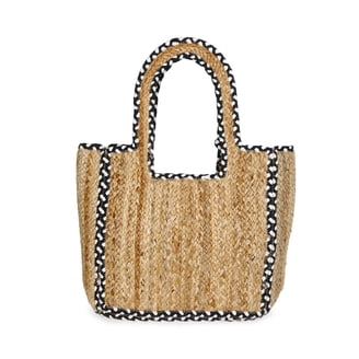 No Boundaries Women's Crochet Icon Tote Bag Natural Flower 10.5x15