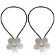thumbnail image 1 of Corbata de cortina para ventana, cuerda decorativa de metal, cortina de flores, correa de adsorción para baño de oficina, plateado 2 Piezas seitruly HA002832-03, 1 of 6
