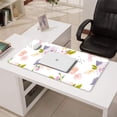 thumbnail image 3 of Purple and Pink Watercolor Flowers Desk Mouse Pad Pad Mouse Waterproof Non Slip for Office Home Work Gaming Table Tables Gaming Rubber Base Mousepad with Stitched Edges 35.4x15.7inches, 3 of 7