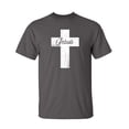 thumbnail image 1 of Jesus Cross Sarcastic Humor Graphic Novelty Super Soft Ring Spun Funny T Shirt, 1 of 3