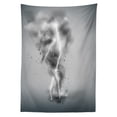 thumbnail image 3 of Ambesonne Tornado Tablecloth Rectangular Table Cover, Thunder in the Whirlwind, 60"x90", Grey Pale Grey and White, 3 of 4