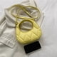 thumbnail image 2 of Bolsa cruzados de moda Diseño de nicho redondo de cuero PU para mujer (Amarillo) Likrtyny Para Estrenar, 2 of 9