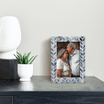 thumbnail image 5 of Handicrafts Home Grey Chevron Bone & Resin Inlay Picture Frame, 4x6 Photo Frame for Wall or Tabletop, Rustic Farmhouse Home Decor, Vintage Family Picture Frame, Gallery Wall Decor- Artic Smoke, 5 of 8