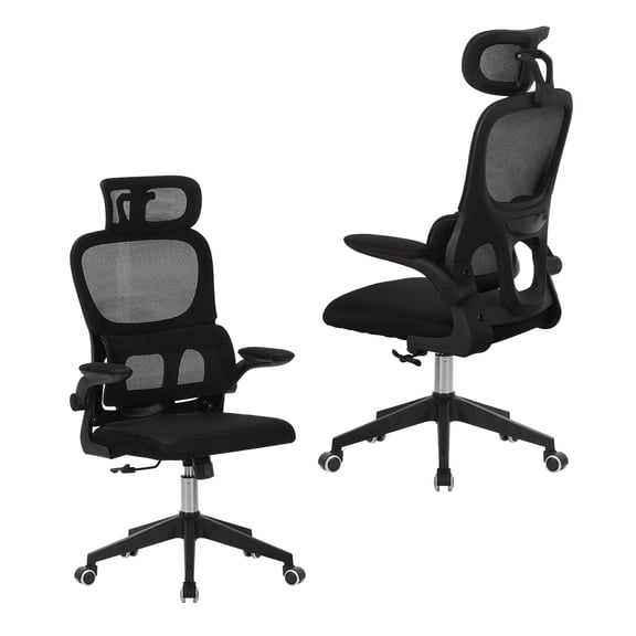 Ergonomic Office Chair, High Back Mesh Computer Desk Chair, Big and Tall, 3D Headrest, Adjustable Lumbar Support, Swivel Rolling Task Chair for Home Office
