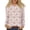 Pink, variant on WTOBBY Women's Floral Print Fashion Long Sleeve T-shirt with Round Neck Top Casual Wear Comfort Fit Soft Material Lightweight Fabric Daily Outfit Essential Stylish Layering Piece,Blue L
