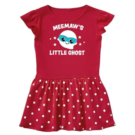 

Inktastic Cute Meemaw s Little Ghost with Stars Gift Toddler Girl Dress