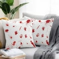 thumbnail image 2 of Outdoor Waterproof Pillow Covers Halloween Scary Blood Hand Print Decorative Throw Pillow Protectors,Red and White Pillowcase Cushion Cases for Patio Sofa Garden Couch,24x24in,Pack of 2, 2 of 9