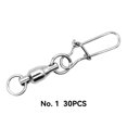 thumbnail image 4 of Naiovety 30 piezas rodamiento de bolas giratorio de acero inoxidable resistente al desgaste giratorio pesca Snap giratorios accesorios de pesca para lago Gimnasios en casa Tipo 2 Naiovety OD015680-02, 4 of 6