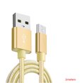 thumbnail image 2 of Methold Cable de datos universal de 2 piezas para teléfonos inteligentes Android Línea de cable de carga de teléfono Teléfono y Comunicación Oro, 2 of 6