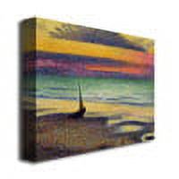 Trademark Fine Art "The Beach At Heist" Canvas Wall Art by George Lemmen