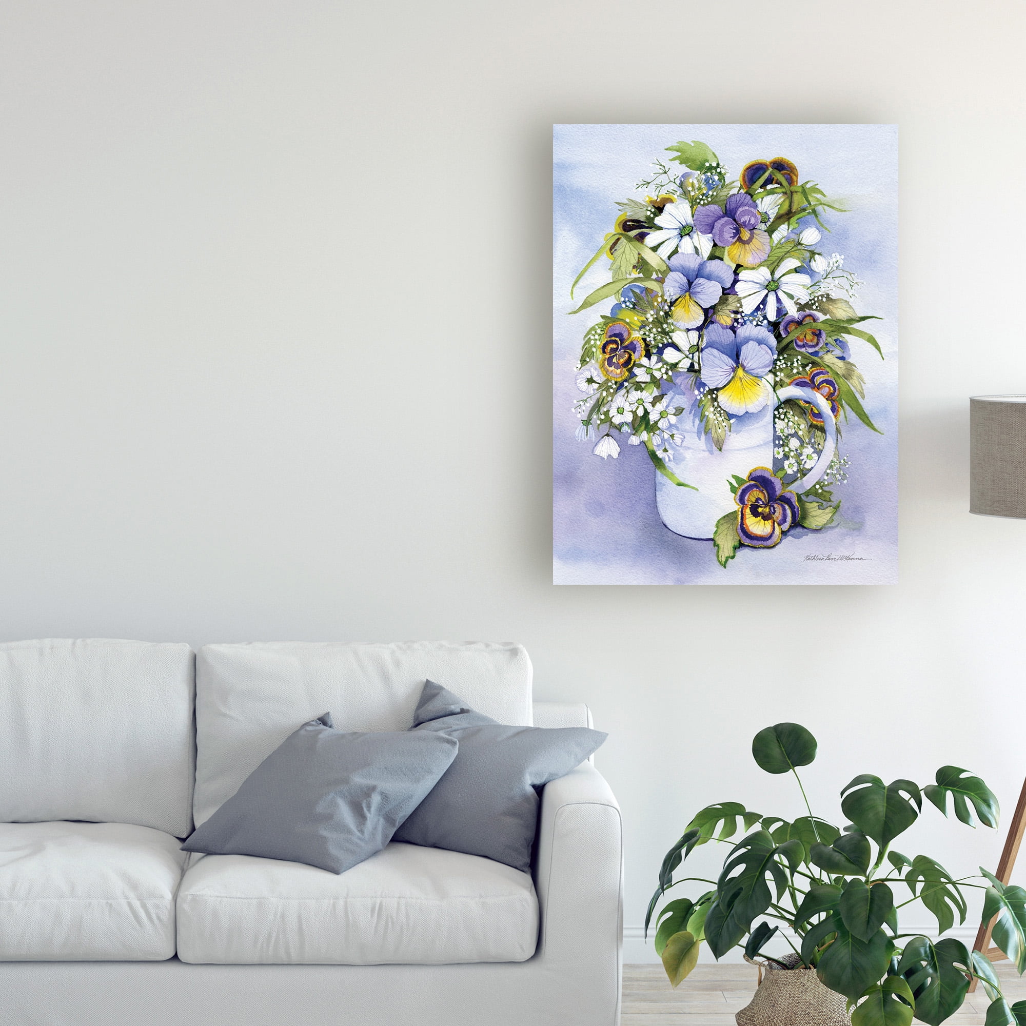 Trademark Fine Art 'Pansies Perfect' Canvas Art by Kathleen Parr McKenna