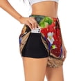 thumbnail image 3 of Lsque Pikmin Printed Women's Running Shorts with Liner Pockets,Elastic Quick Dry Workout Athletic Gym Yoga Shorts,Womens High Waist Shorts-XX-Large, 3 of 9