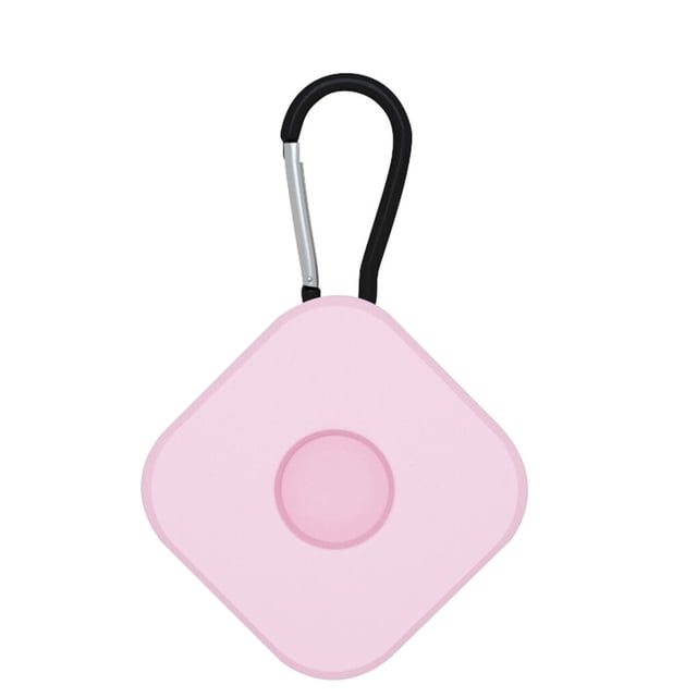 Tracker Holder Case Anti-lost Silicone Cover Protector with Key Chain Replacement for iOS AirTag Jeans Blue