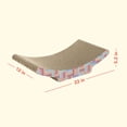 thumbnail image 2 of Oodles Multicolor Patterned Curved Lounger Durable Corrugated Cardboard Cat Scratching Pad O/S, 2 of 9