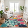thumbnail image 7 of Addison Rugs Mayfield Premium Machine Washable Transitional Geometric Teal Rectangle Rug, 10' x 14', 7 of 7