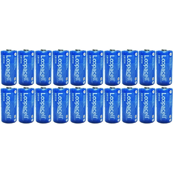 Loopacell CR123A CR123 123A 3V Lithium 20 Batteries (Non Rechargeable Batteries)