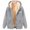 Z4 GY2, variant on Krdevn Womens Heavyweight Lined Hooded Open Front Jacket for and Winter Warm Outwear Coats with Pockets,4XL