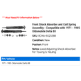 thumbnail image 2 of Front Shock Absorber and Coil Spring Assembly - Compatible with 1971 - 1985 Oldsmobile Delta 88 1972 1973 1974 1975 1976 1977 1978 1979 1980 1981 1982 1983 1984, 2 of 2