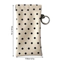 thumbnail image 7 of Agiufgs Eyeglasses Pouch Pu Leather Polka, with Integrated Cleaning Cloth and Keychain, for Sunglasses and Reading Glasses, Brown, 7 of 7