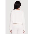 thumbnail image 4 of Women's Cropped Pullover Sweatshirt with Thumbholes, 4 of 4