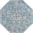 thumbnail image 2 of Rugs.com Newport Collection Rug – 7' Octagon Blue Medium Rug Perfect For Living Rooms, Kitchens, Entryways, 2 of 9