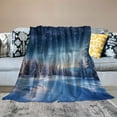 thumbnail image 2 of Pratyus Night Sky Milky Way Print Throw Blanket for Bed Sofa Living Room Decor All Seasons - Excellent Hand Feel Lightweight Anti-Wrinkle Blanket 50x60in, 2 of 6