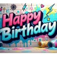 thumbnail image 4 of LUUFILx Colorful Happy Birthday Party Backdrop Trucks Themed Background Decorations Kids Celebration Photography Props Banner Party Supplies Event Decor, 4 of 8
