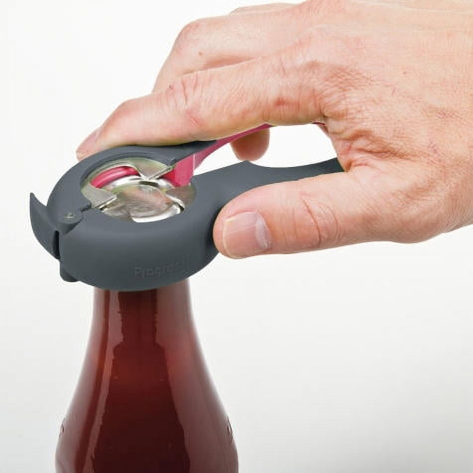 PROGRESSIVE 6-In-1 Opener, For Jars/Lids, Stainless Steel/Santoprene