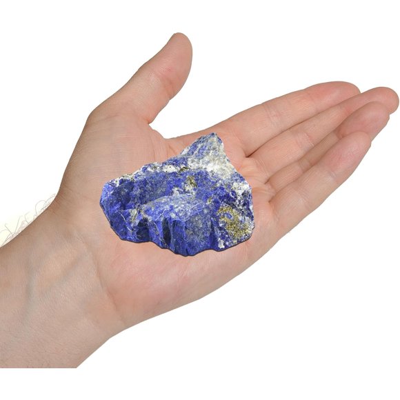 Erliway 2-3'' Lapis Lazuli Raw Crystals, Natural Rough Crystals and Healing Stones, Crystal Rocks and Gemstones for Tumbling Cabbing Fountain Rocks Decoration Wire Wrapping Reiki (0.15-0.22lb)