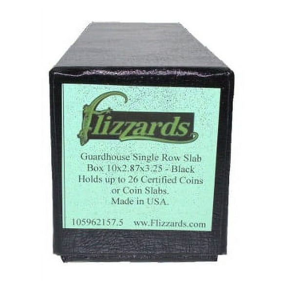 Guardhouse Single Row Slab Storage Box, Black - 10 x 2.87 x 3.25
