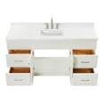thumbnail image 6 of Ariel Hamlet 67 Inch Single Rectangle Sink Vanity With White Quartz Countertop W/ 1.5 Edge In White, 6 of 11