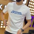 thumbnail image 3 of Camisetas para hombre, ropa, camiseta para hombre, camiseta con el alfabeto blanco, Kpop, ropa de calle de alta calidad, moda al por mayor, vintage, hip hop, gimnasio, elegante, 3 of 5