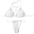 thumbnail image 4 of Womens Two Piece Swimsuits Microkini Sexy Swimwear Halter String Triangle Bikini Sets Mini Bathing Suit, 4 of 5
