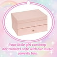 thumbnail image 5 of Music Jewelry Box ,Wooden Kids Jewelry Boxes & Organizers with Spinning Dancer for Little Girl Toddler Christmas Birthday New Year,Pink, 5 of 7